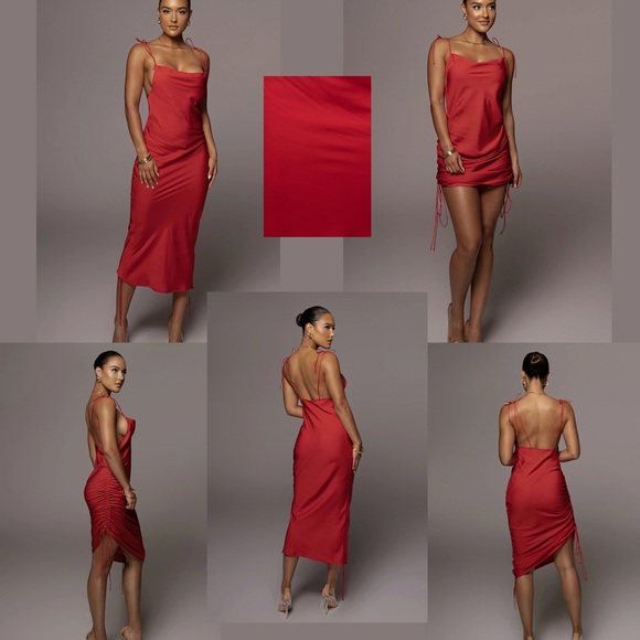 NWT RED - SLIP DRESS - JLUXLABEL - Picture 4 of 5